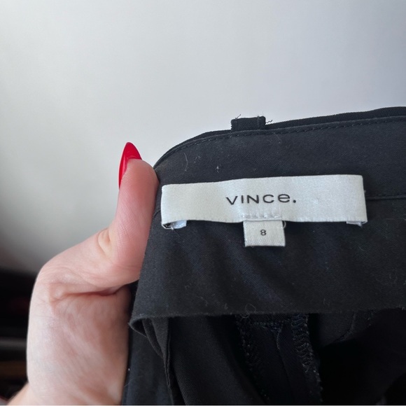 Vince Black Soft Tailored Ankle Trousers 8 - Picture 6 of 8